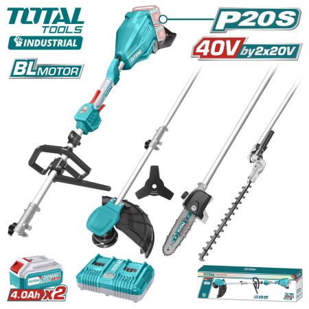 Аккумуляторный многофункциональный садовый инструмент TOTAL TSTLI2040386 Аккумуляторный многофункциональный садовый инструмент TOTAL TSTLI2040386