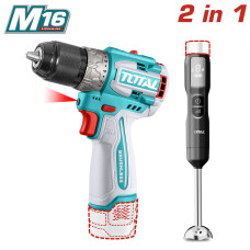 Дрель-шуруповерт с погружным блендером TOTAL TCKLI1628