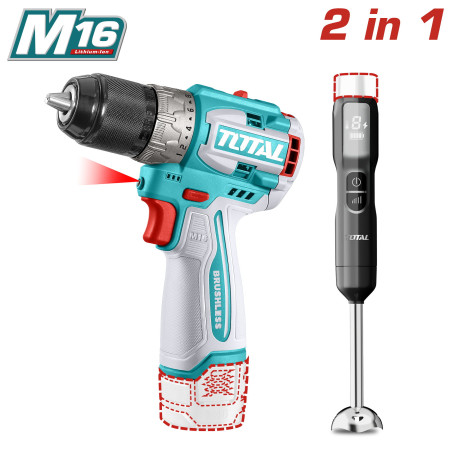 Набор аккумуляторных инструментов TOTAL TCKLI1628