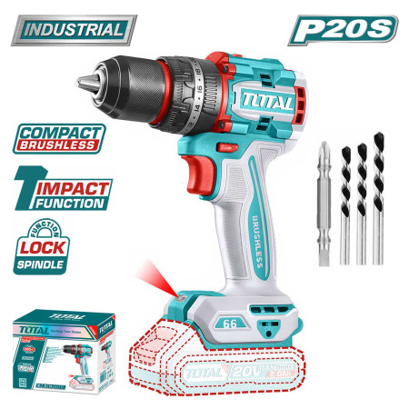 Дрель-шуруповерт ударная TOTAL TIDLI206681 Дрель-шуруповерт ударная TOTAL TIDLI206681