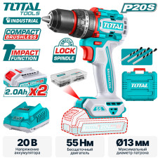 Дрель-шуруповерт ударная TOTAL TIDLI20558