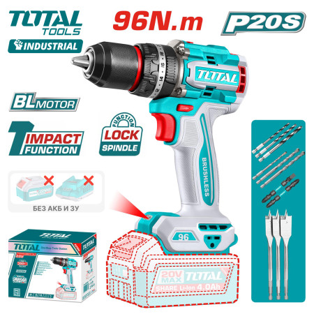 Дрель-шуруповерт ударная TOTAL TIDLI209681 Дрель-шуруповерт ударная TOTAL TIDLI209681