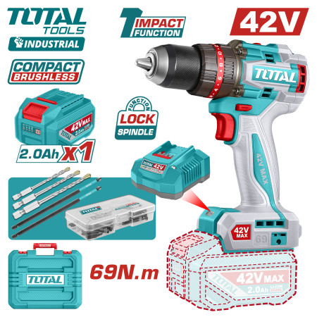 Дрель-шуруповерт ударная TOTAL TIDLI426981 Дрель-шуруповерт ударная TOTAL TIDLI426981