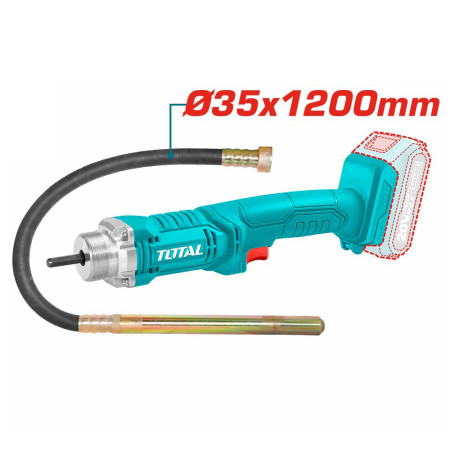 Вибратор глубинный аккумуляторный TOTAL TCVLI2023011 Вибратор глубинный аккумуляторный TOTAL TCVLI2023011