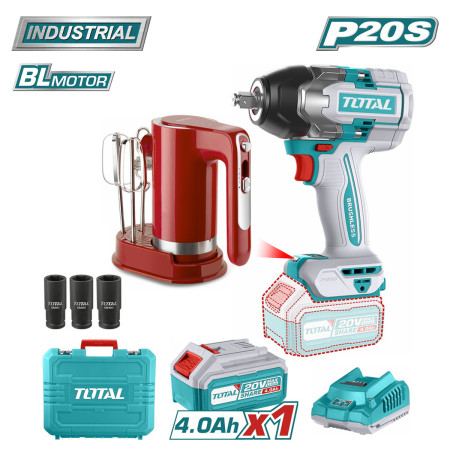 Набор аккумуляторного инструмента TOTAL TOSLI240313 Набор аккумуляторного инструмента TOTAL TOSLI240313