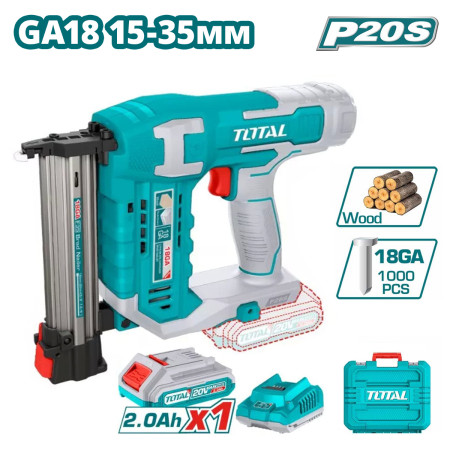 Пистолет гвоздезабивной аккумуляторный TOTAL TCBNLI3508 Пистолет гвоздезабивной аккумуляторный TOTAL TCBNLI3508