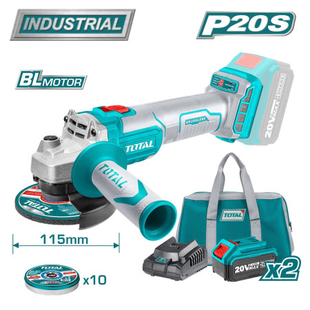 Углошлифмашина аккумуляторная TOTAL TAGLI2011582 Углошлифмашина аккумуляторная TOTAL TAGLI2011582