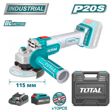 Углошлифмашина аккумуляторная TOTAL TAGLI2011587 Углошлифмашина аккумуляторная TOTAL TAGLI2011587