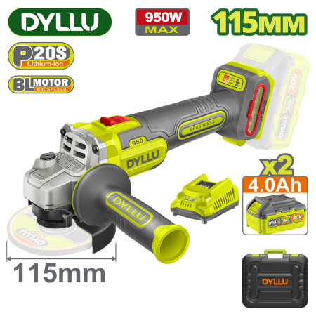 Аккумуляторная угловая шлифовальная машина 20В 115 мм DYLLU DTLAP5322 Аккумуляторная угловая шлифовальная машина 20В 115 мм DYLLU DTLAP5322