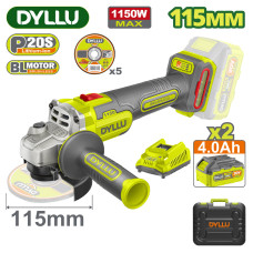 Углошлифмашина аккумуляторная DYLLU DTLAPB522