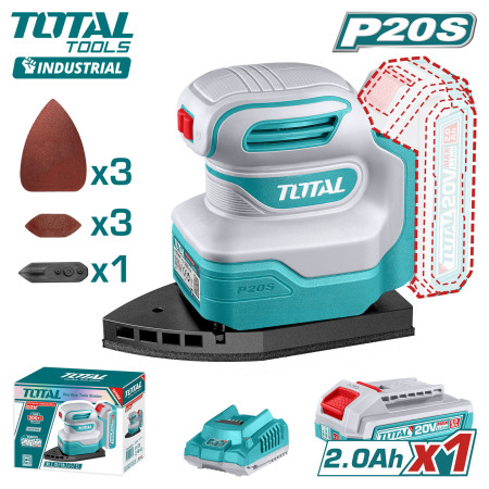 Аккумуляторная эксцентриковая шлифовальная машина (1 акк., 1 заряд. устройство) 20В 12000об/мин TO Аккумуляторная эксцентриковая шлифовальная машина (1 акк., 1 заряд. устройство) 20В 12000об/мин TO