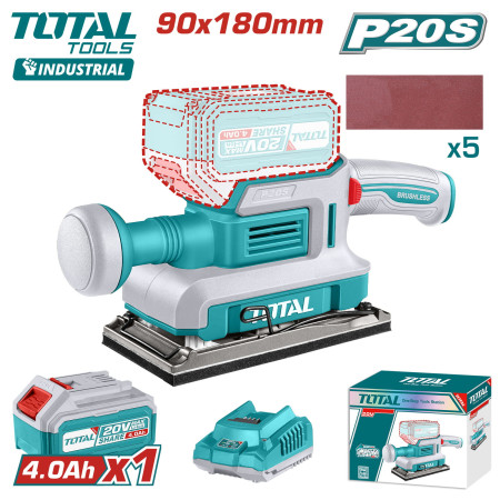 Аккумуляторная шлифмашина для чистовой обработки TOTAL TFSLI20311