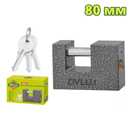 Замок навесной 80 мм прямоугольного типа DYLLU DTPD7580 Замок навесной 80 мм прямоугольного типа DYLLU DTPD7580