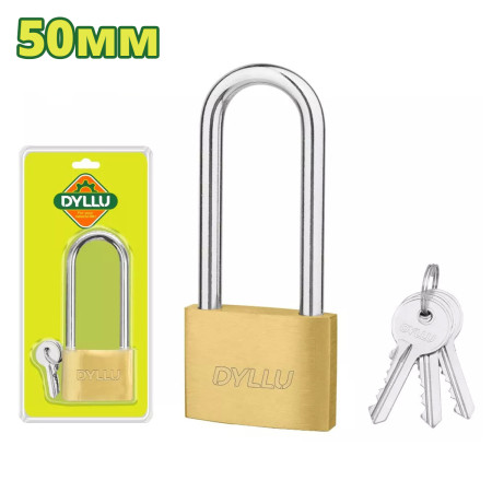 Замок навесной латунный 50 мм с длинной дужкой DYLLU DTPD2450 Замок навесной латунный 50 мм с длинной дужкой DYLLU DTPD2450