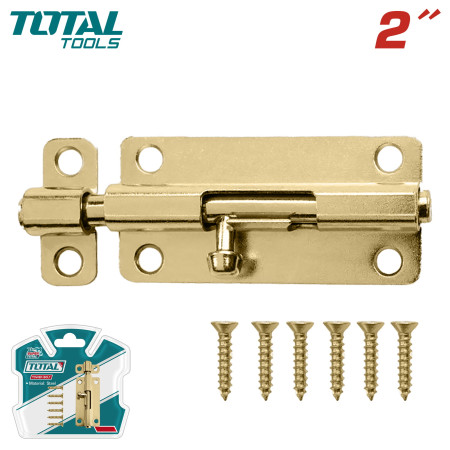 Шпингалет стальной 50 мм TOTAL THTB102 Шпингалет стальной 50 мм TOTAL THTB102