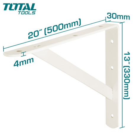 Кронштейн для полок 330 x 500 мм TOTAL THDSB1320 Кронштейн для полок 330 x 500 мм TOTAL THDSB1320