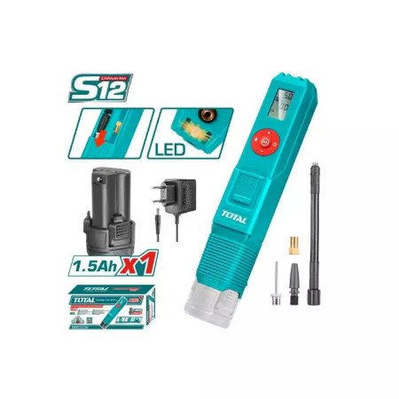 Компрессор автомобильный аккумуляторный TOTAL TACLI12011 Компрессор автомобильный аккумуляторный TOTAL TACLI12011