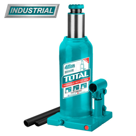 Домкрат гидравлический бутылочный 4 т. TOTAL THT109042 Домкрат гидравлический бутылочный 4 т. TOTAL THT109042