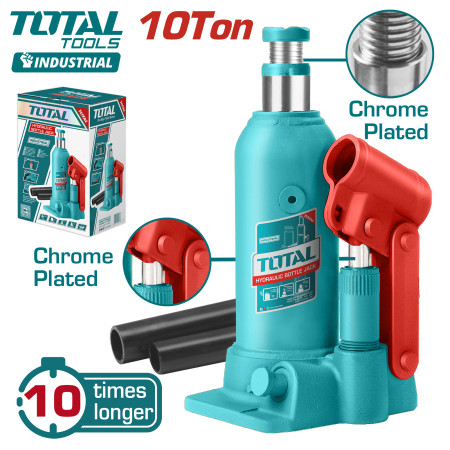 Домкрат гидравлический бутылочный 10 т TOTAL THT109104