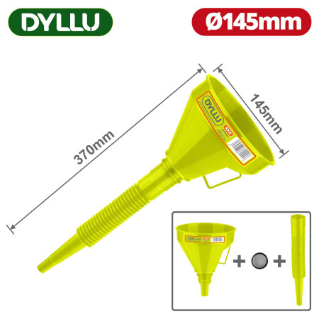 Воронка пластмассовая разборная D-135мм с гибким носиком DYLLU DTUF1302 Воронка пластмассовая разборная D-135мм с гибким носиком DYLLU DTUF1302