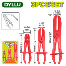 Набор зажимов для шланга с фиксатором DYLLU DTPS8701 (3 предмета)