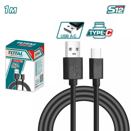 Кабель USB-A - Type-C TOTAL TIUCC01 (1 м) Кабель USB-A - Type-C TOTAL TIUCC01 (1 м)