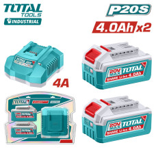 Аккумулятор (2) с зарядным устройством TOTAL TFBCPK2013