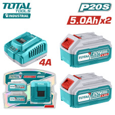 Аккумулятор (2) с зарядным устройством TOTAL TFBCPK2513