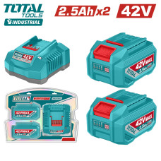 Аккумулятор (2) с зарядным устройством TOTAL TFBCPM25221