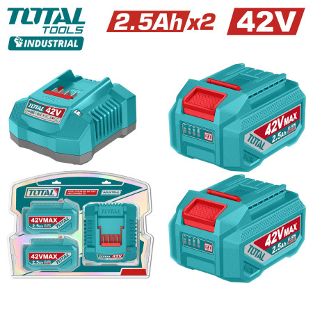 Аккумулятор (2) с зарядным устройством TOTAL TFBCPM25221