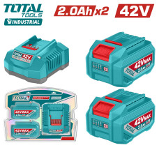 Аккумулятор (2) с зарядным устройством TOTAL TFBCPM20221
