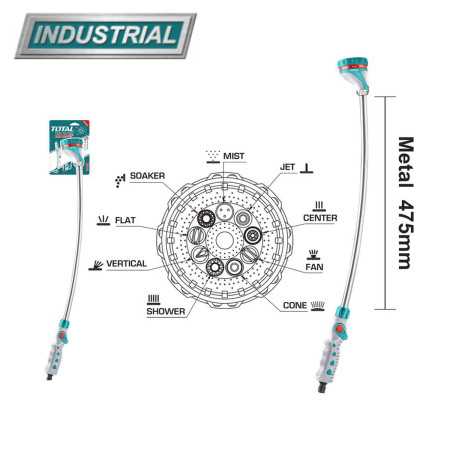 Штанга-распылитель 9-позиционный 700 мм TOTAL THWW092 Штанга-распылитель 9-позиционный 700 мм TOTAL THWW092