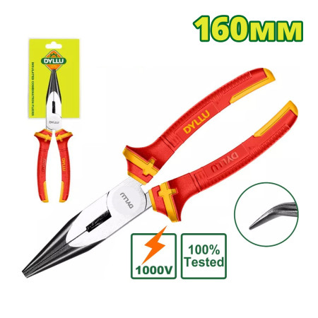 Длинногубцы изогнутые диэлектрические 160 мм DYLLU DTPL4936 Длинногубцы изогнутые диэлектрические 160 мм DYLLU DTPL4936