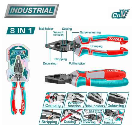 Плоскогубцы комбинированные 200 мм TOTAL THTMF186 Плоскогубцы комбинированные 200 мм TOTAL THTMF186