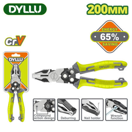 Плоскогубцы комбинированные 200 мм DYLLU DTPL1768 Плоскогубцы комбинированные 200 мм DYLLU DTPL1768
