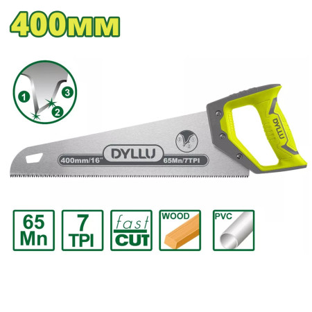Ножовка по дереву 400 мм DYLLU DTHW8G16