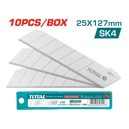Лезвия 25х127 мм TOTAL THT5192501 (10 шт) Лезвия 25х127 мм TOTAL THT5192501 (10 шт)