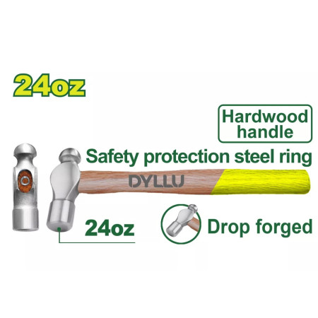 Молоток рихтовочный 660гр. DYLLU DTMB5324 Молоток рихтовочный 660гр. DYLLU DTMB5324