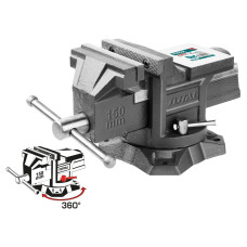 Тиски слесарные поворотные 5 " 150 мм, с наковальней TOTAL THT6166