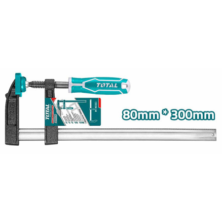 Струбцина F-образная 80 x 300 мм TOTAL THT1320801 Струбцина F-образная 80 x 300 мм TOTAL THT1320801