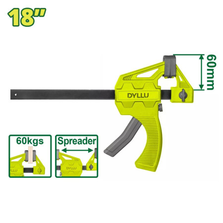 Струбцина быстрозажимная 450 мм DYLLU DTCP4318 Струбцина быстрозажимная 450 мм DYLLU DTCP4318