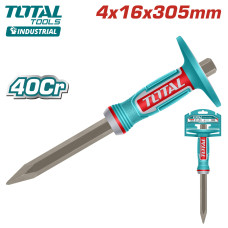 Зубило конусное 4X16X305мм с протектором TOTAL THT4530416