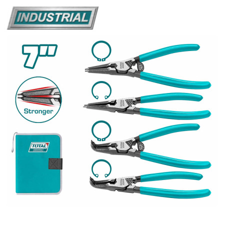 Набор съемников стопорных колец 180 мм TOTAL THTJ214042 (4 шт) Набор съемников стопорных колец 180 мм TOTAL THTJ214042 (4 шт)