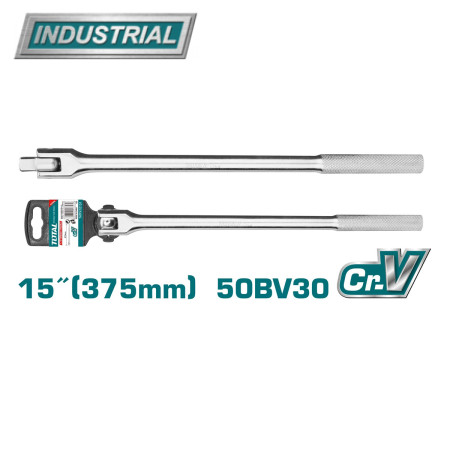 Вороток 1/2 " 375 мм с шарниром TOTAL THTFX12151 Вороток 1/2 " 375 мм с шарниром TOTAL THTFX12151