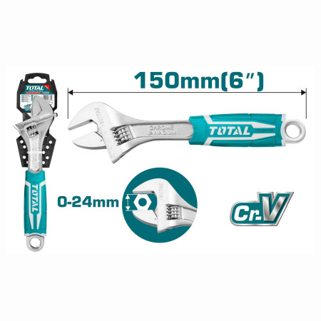 Ключ разводной 150 мм TOTAL THT101066 Ключ разводной 150 мм TOTAL THT101066
