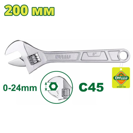 Ключ разводной 200 мм DYLLU DTAW1108