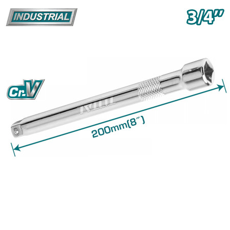 Удлинитель 3/4 " 200 мм TOTAL THEB34081 Удлинитель 3/4 " 200 мм TOTAL THEB34081