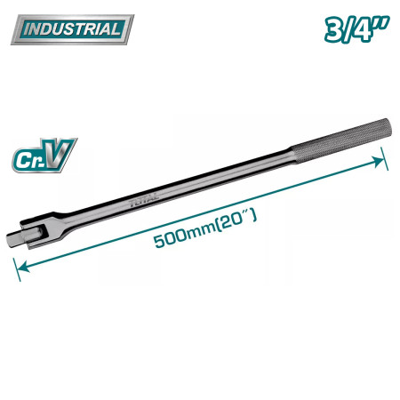 Вороток с шарниром 3/4 " 500 мм TOTAL THTFX34201 Вороток с шарниром 3/4 " 500 мм TOTAL THTFX34201