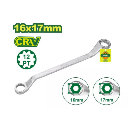 Ключ накидной 16х17 мм DYLLU DTSA3106 Ключ накидной 16х17 мм DYLLU DTSA3106