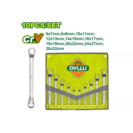 Набор ключей накидных DYLLU DTFS5M10 (10 шт) Набор ключей накидных DYLLU DTFS5M10 (10 шт)